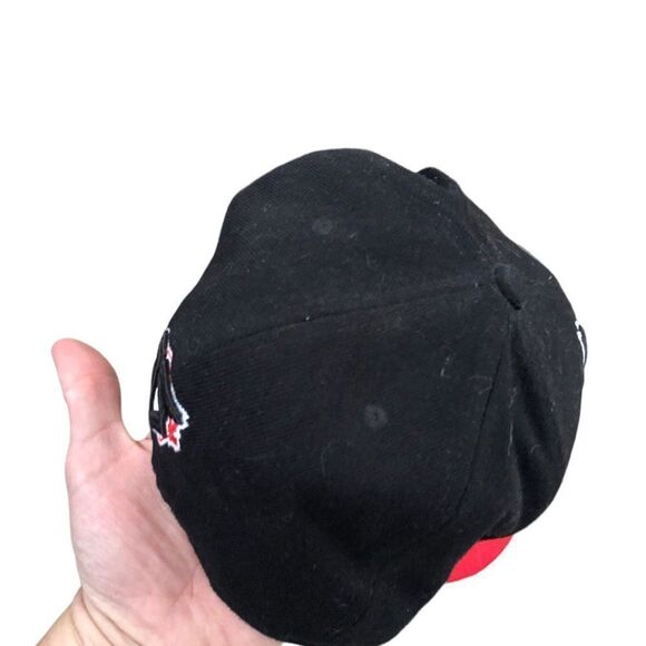 RARE 59FIFTY New Era Toronto Blue Jays Baseball Hat Black/Red Baseball Cap - Picture 5 of 11